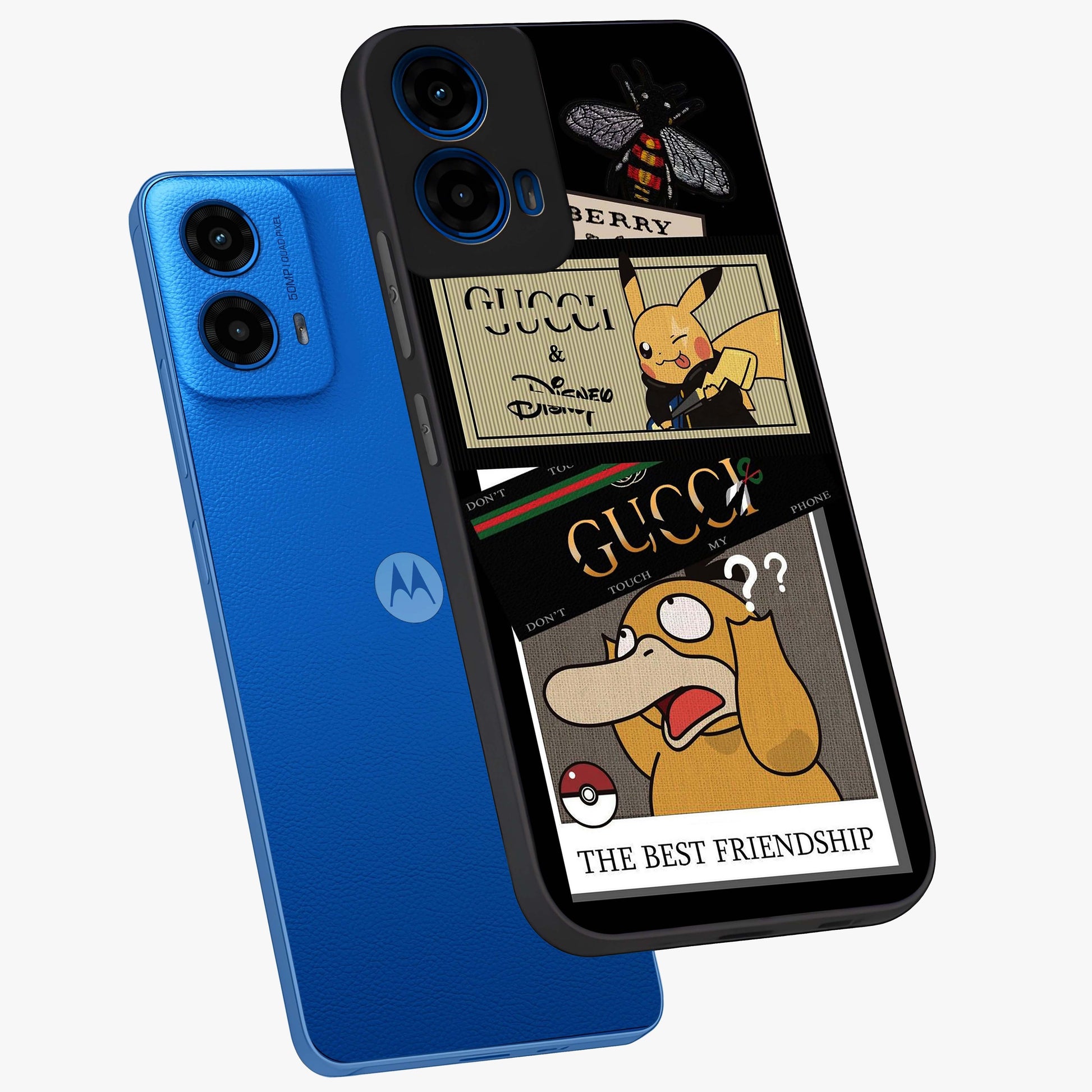 Gucci Play Mashup Glass Case displayed in angled mockup highlighting stylish fashion mashup design with bold aesthetic.