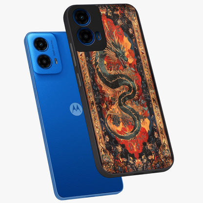 Inferno Dragon Soul Glass Case displayed in angled mockup highlighting powerful dragon illustration with inferno aesthetic.