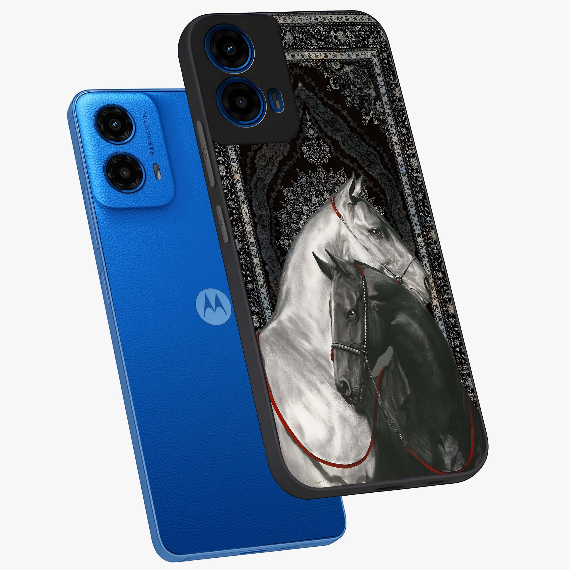 Majestic Ride Legacy Glass Case displayed in angled mockup highlighting sleek vehicle design with bold racing aesthetic.