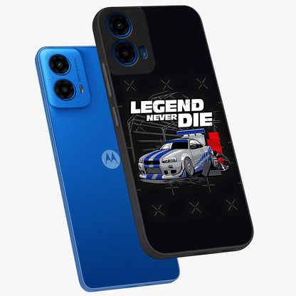 Midnight Racing Legacy Glass Case displayed in angled mockup highlighting dynamic automotive design with bold midnight aesthetic.