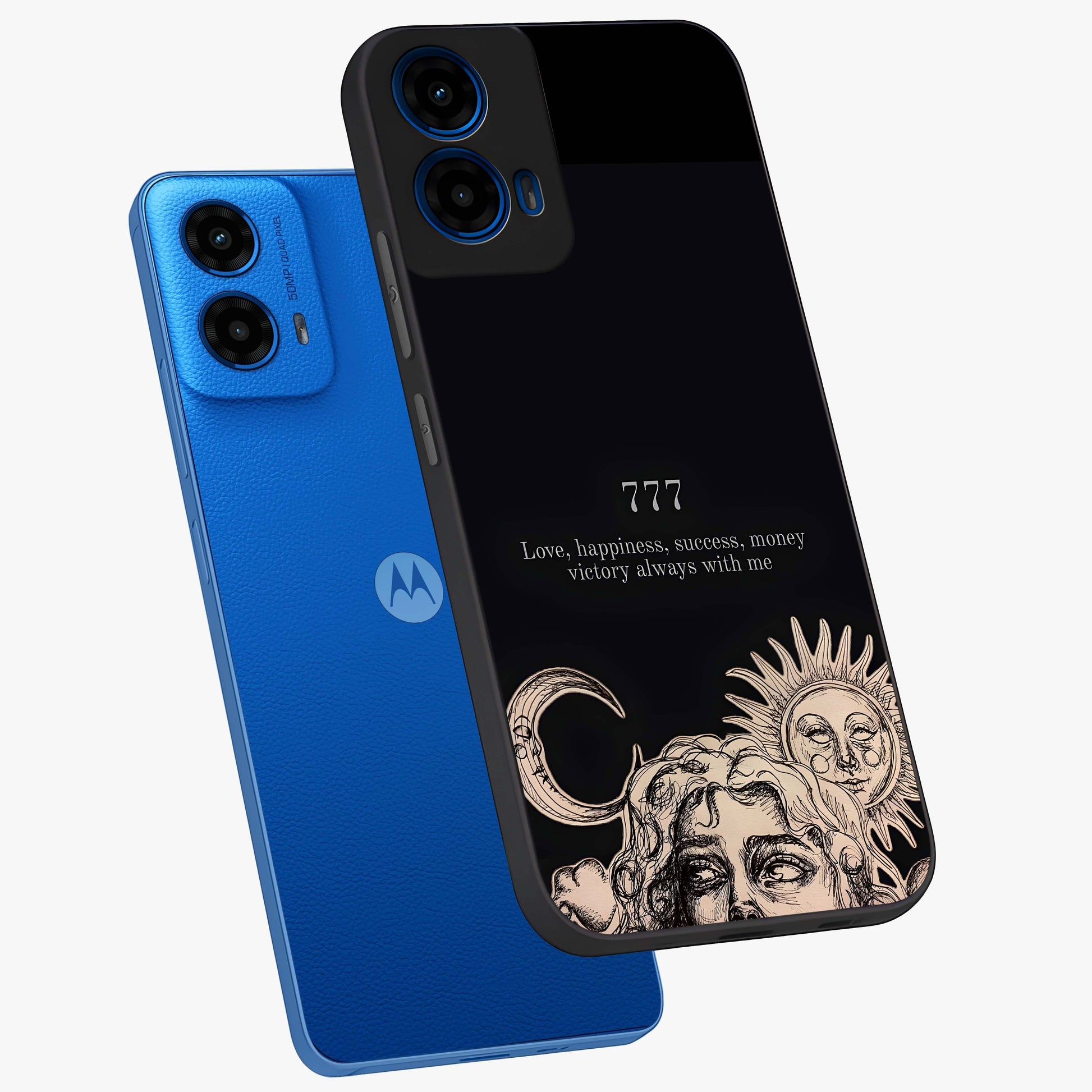 Mystic Victory Aura Glass Case displayed in angled mockup highlighting energetic aura design with bold mystical aesthetic.