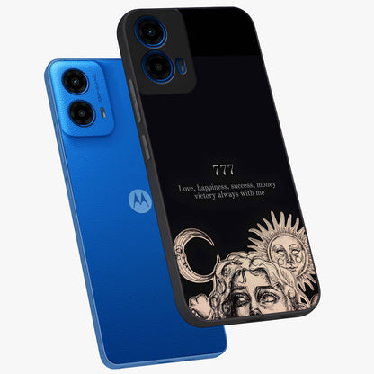 Mystic Victory Aura Glass Case displayed in angled mockup highlighting energetic aura design with bold mystical aesthetic.