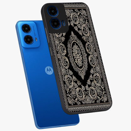 Noir Bloom Elegance Glass Case displayed in angled mockup highlighting refined flower design with stylish noir aesthetic.