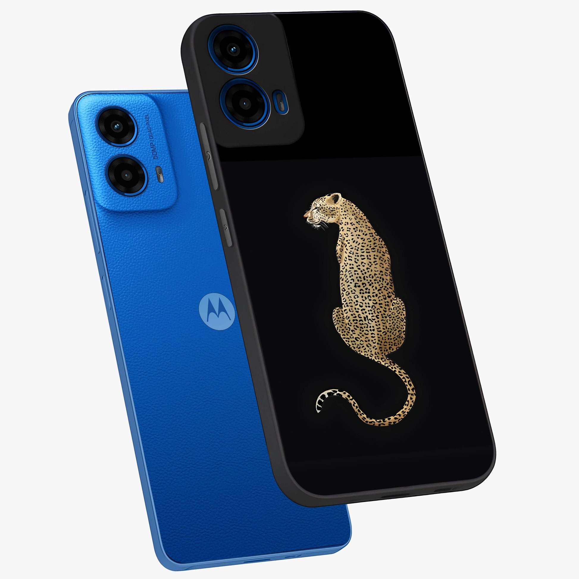Regal Leopard Glass Case displayed in angled mockup highlighting powerful animal illustration with stylish wild aesthetic.