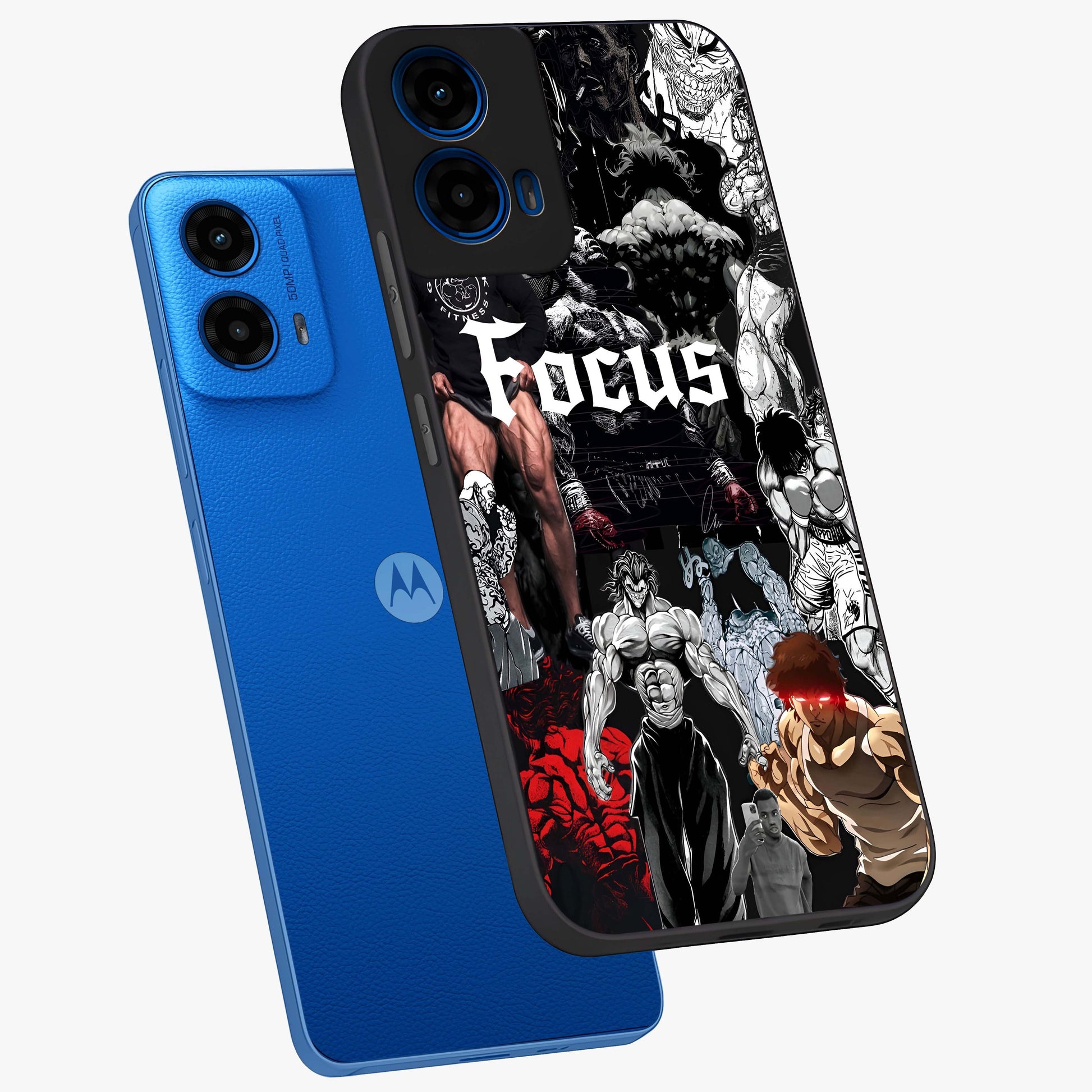 Relentless Power Focus Glass Case displayed in angled mockup highlighting bold statement design with modern aesthetic style.