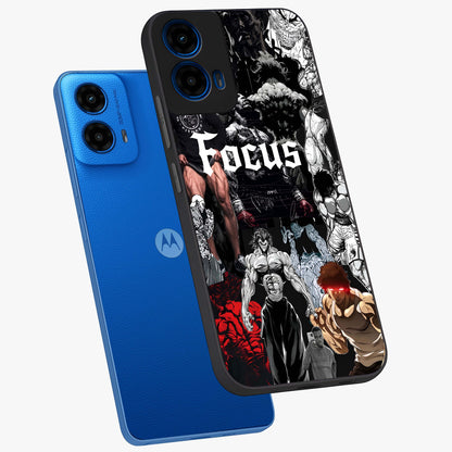 Relentless Power Focus Glass Case displayed in angled mockup highlighting bold statement design with modern aesthetic style.