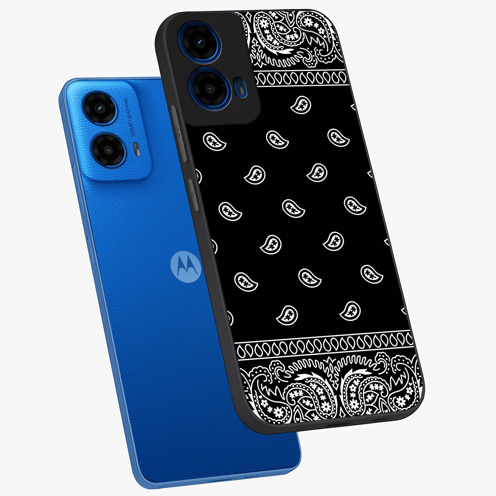 Retro Rebel Threads Glass Case displayed in angled mockup highlighting retro inspired graphic design with rebellious aesthetic.