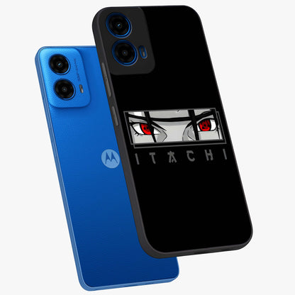 Scarlet Gaze Dominance Glass Case displayed in angled mockup highlighting intense visual design with bold scarlet aesthetic.