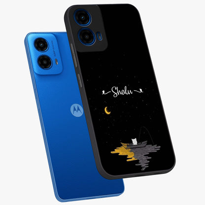 Silent Night Row Glass Case displayed in angled mockup highlighting peaceful evening design with dreamy night aesthetic.