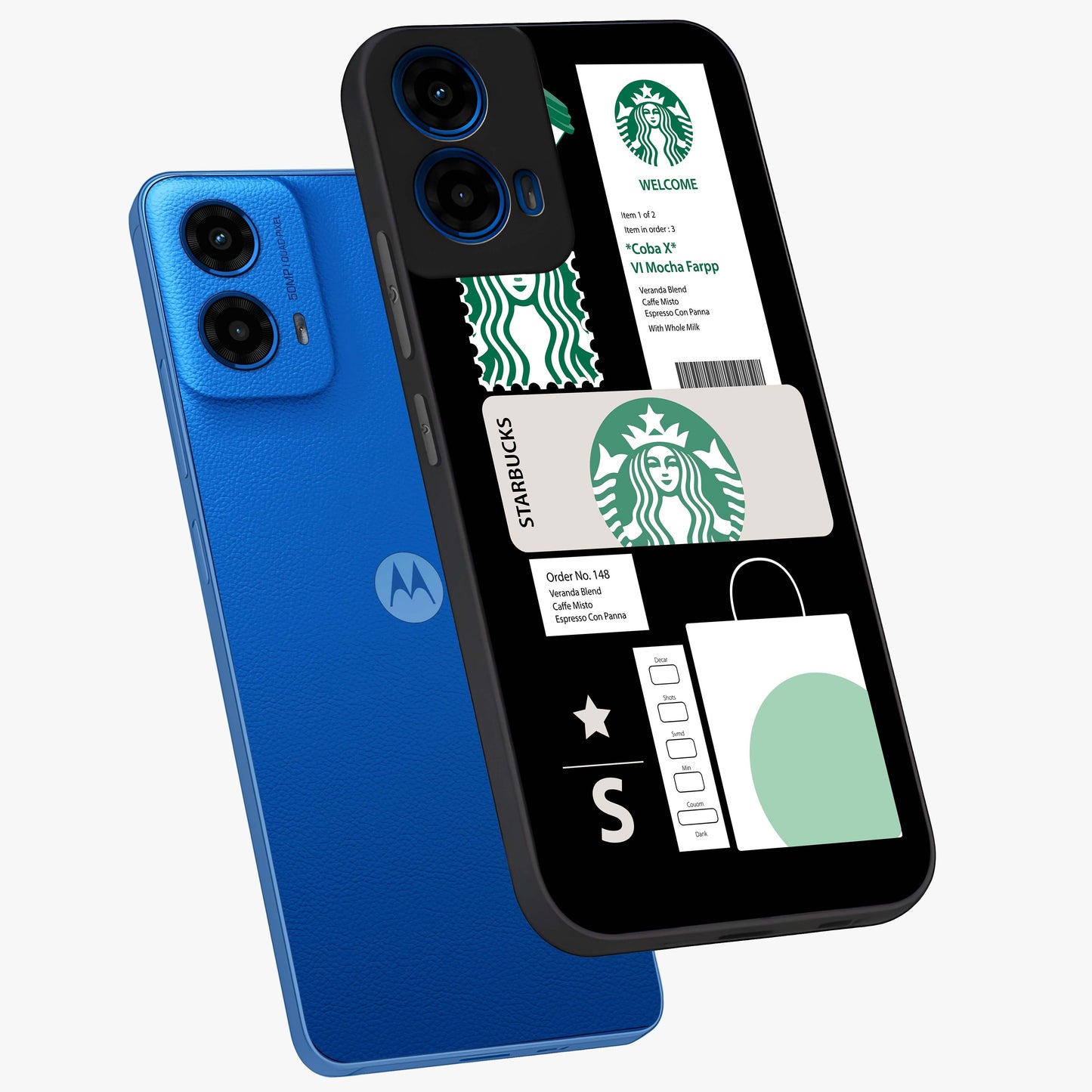 Starbucks Mocha Glass Case displayed in angled mockup highlighting stylish mocha themed design with cozy café aesthetic.