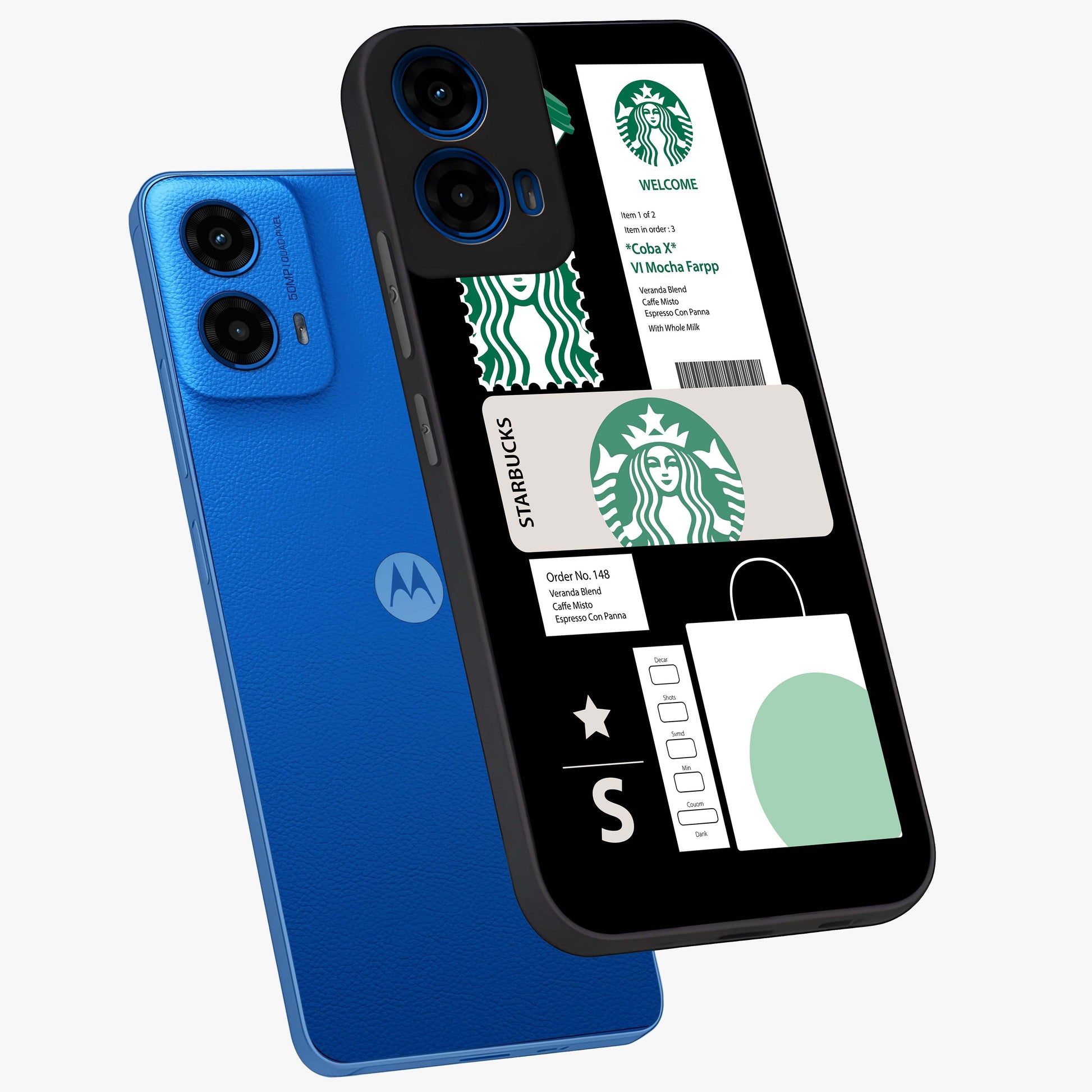 Starbucks Mocha Glass Case displayed in angled mockup highlighting stylish mocha themed design with cozy café aesthetic.