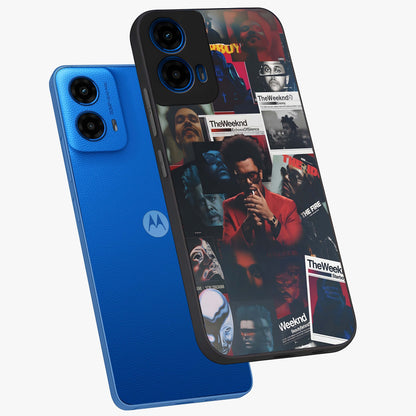 The Weeknd Glass Case displayed in angled mockup highlighting stylish pop culture inspired design with modern aesthetic.