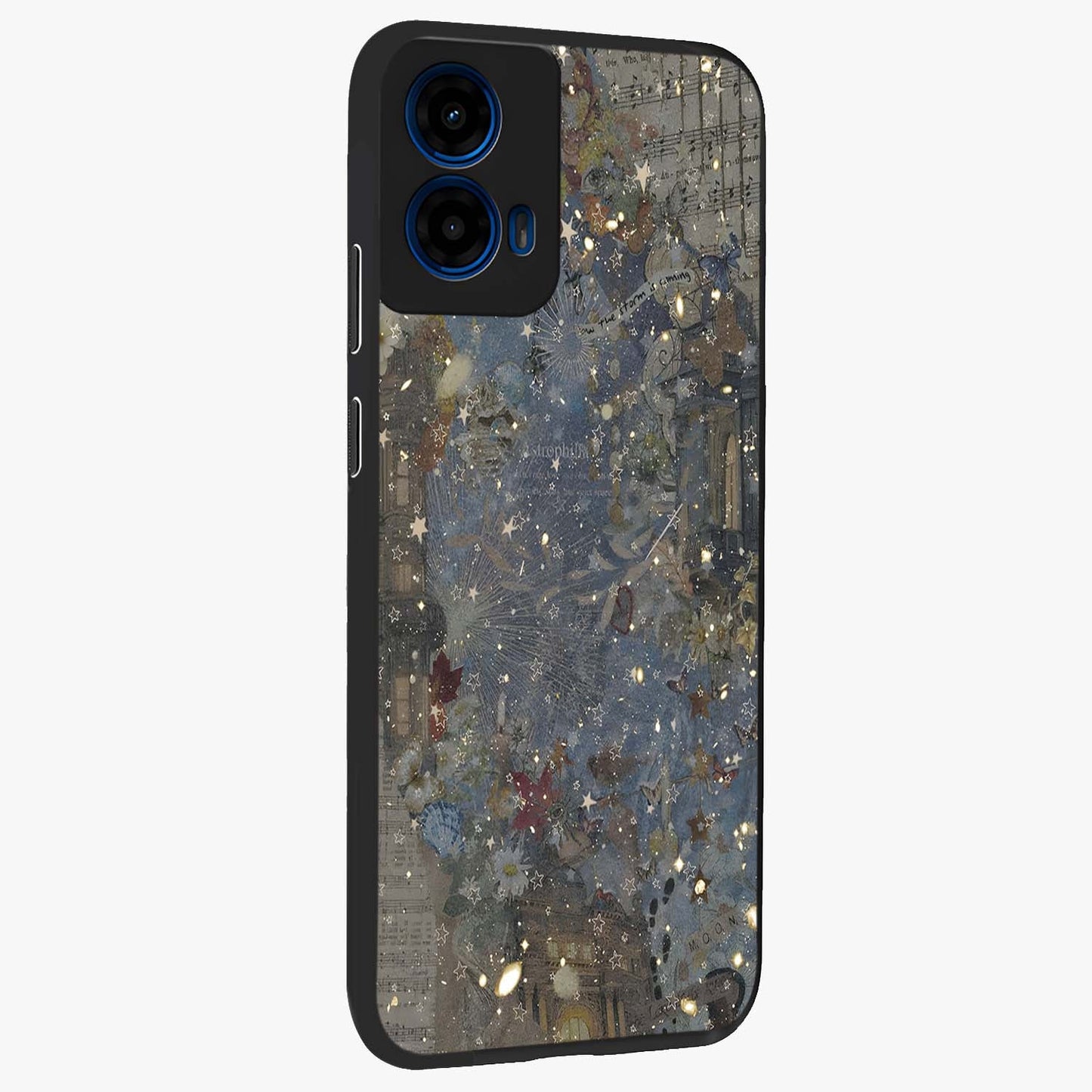 Aesthetic Astrolophia Glass Case upright view showcasing soft aesthetic theme with stylish modern look.