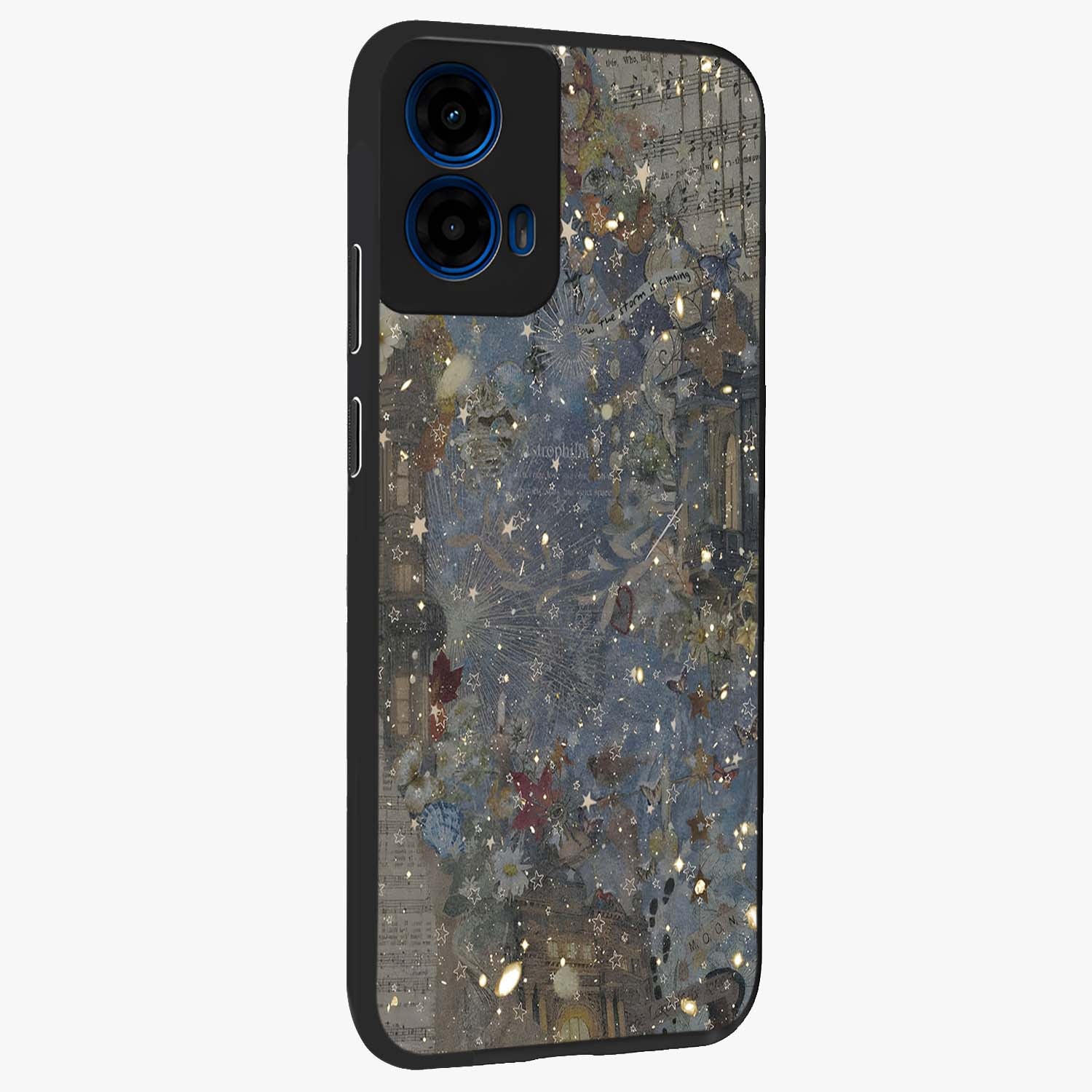 Aesthetic Astrolophia Glass Case upright view showcasing soft aesthetic theme with stylish modern look.
