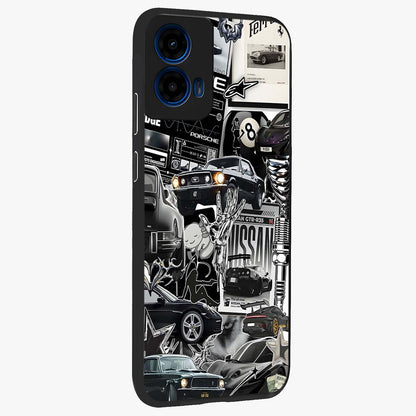 Aesthetic Dark Love Glass Case upright view showcasing dramatic romantic artwork with modern aesthetic style.