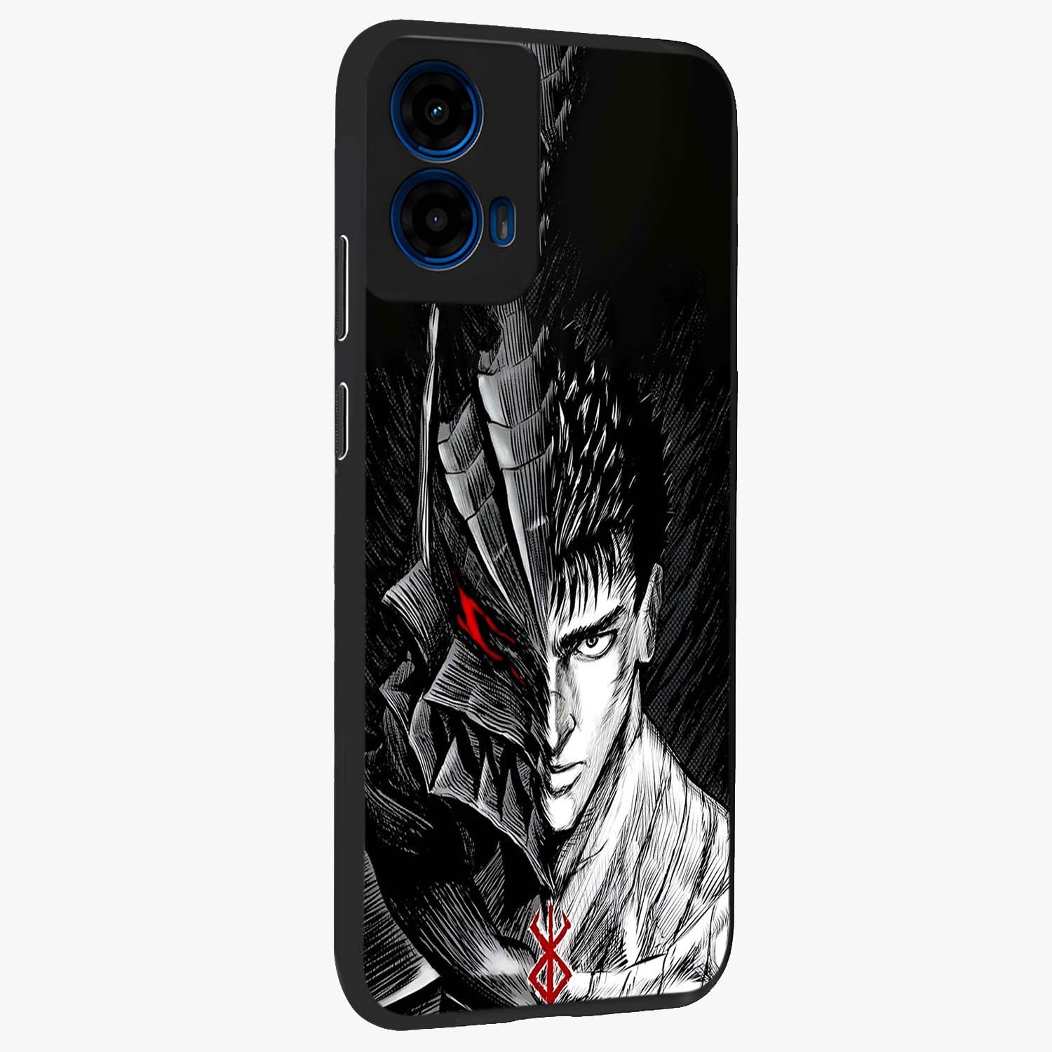 Berserker Blood Oath Glass Case upright view showcasing intense warrior aesthetic with dramatic artistic style.