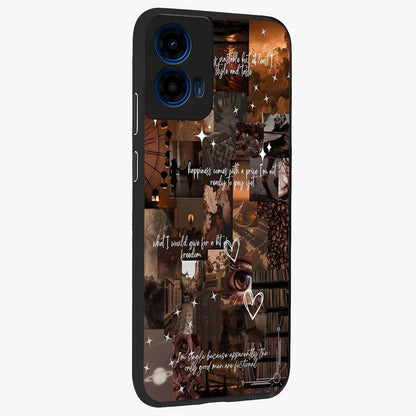 Bittersweet Aesthetic Chaos Glass Case upright view showcasing bold artistic chaos design with modern aesthetic style.