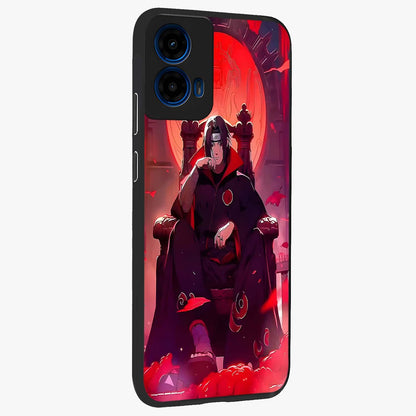 Blood Moon Sovereign Glass Case upright view showcasing powerful moon inspired artwork with cosmic aesthetic style.