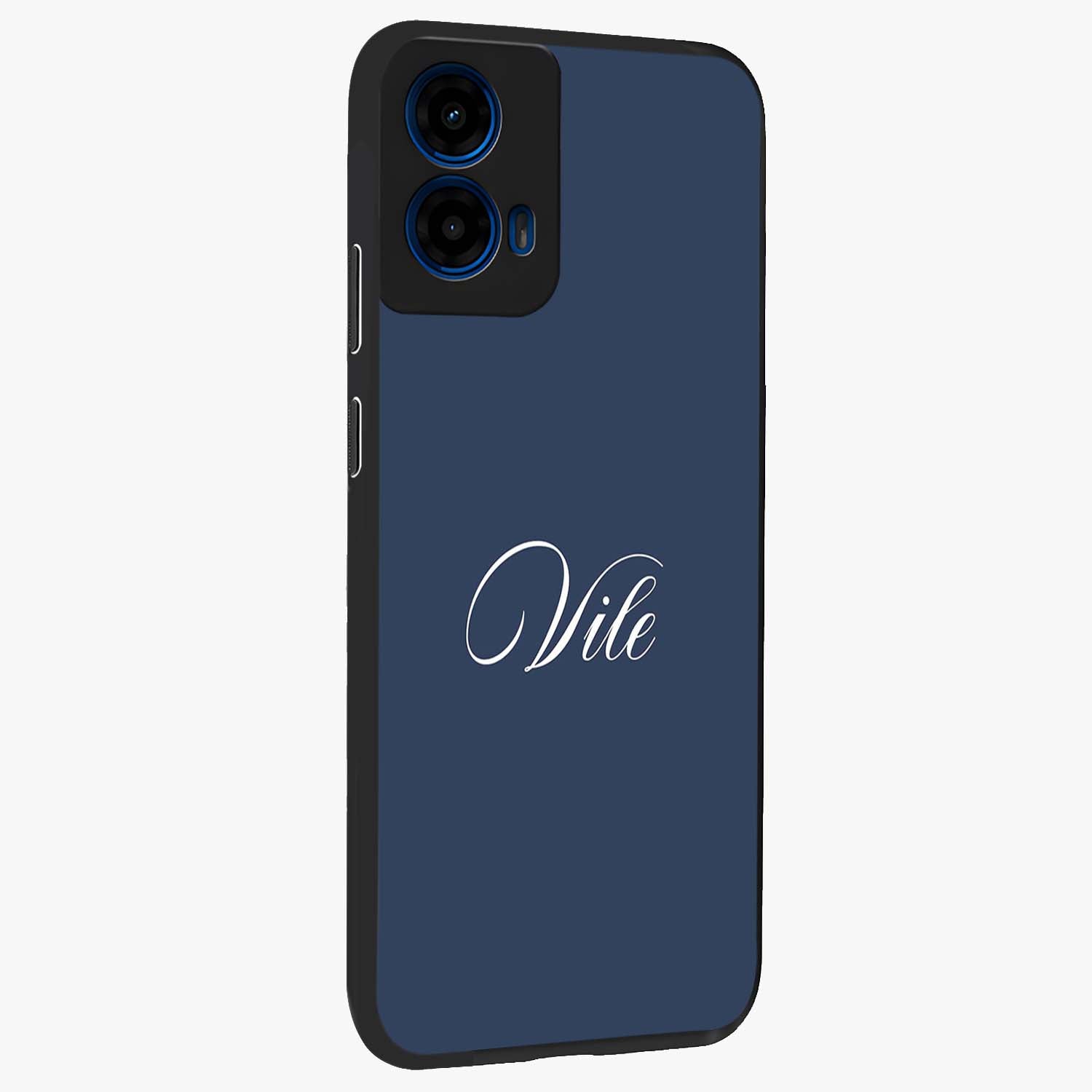 Blue Vintage Floral Pattern Glass Case displayed in angled mockup highlighting classic blue floral pattern and retro aesthetic design.