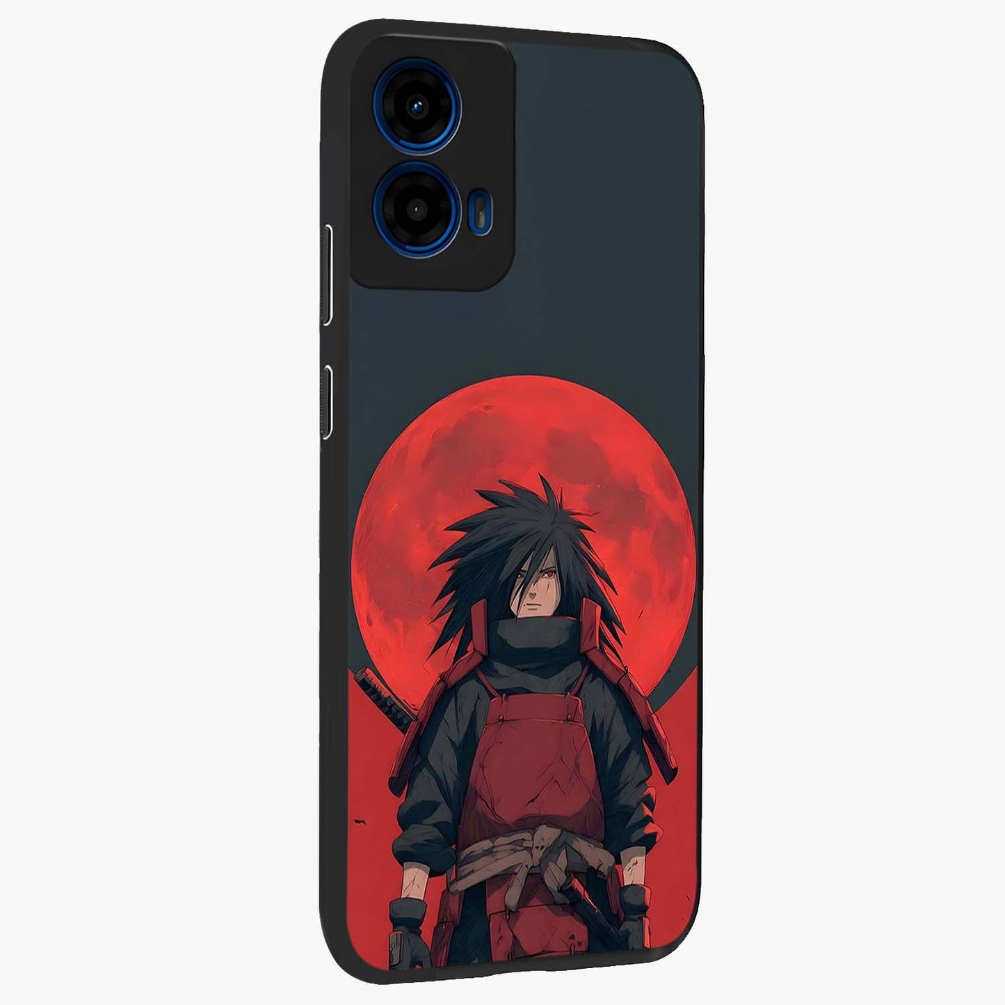 Crimson Moon Warlord Glass Case upright view showcasing powerful warlord artwork with dark celestial theme.