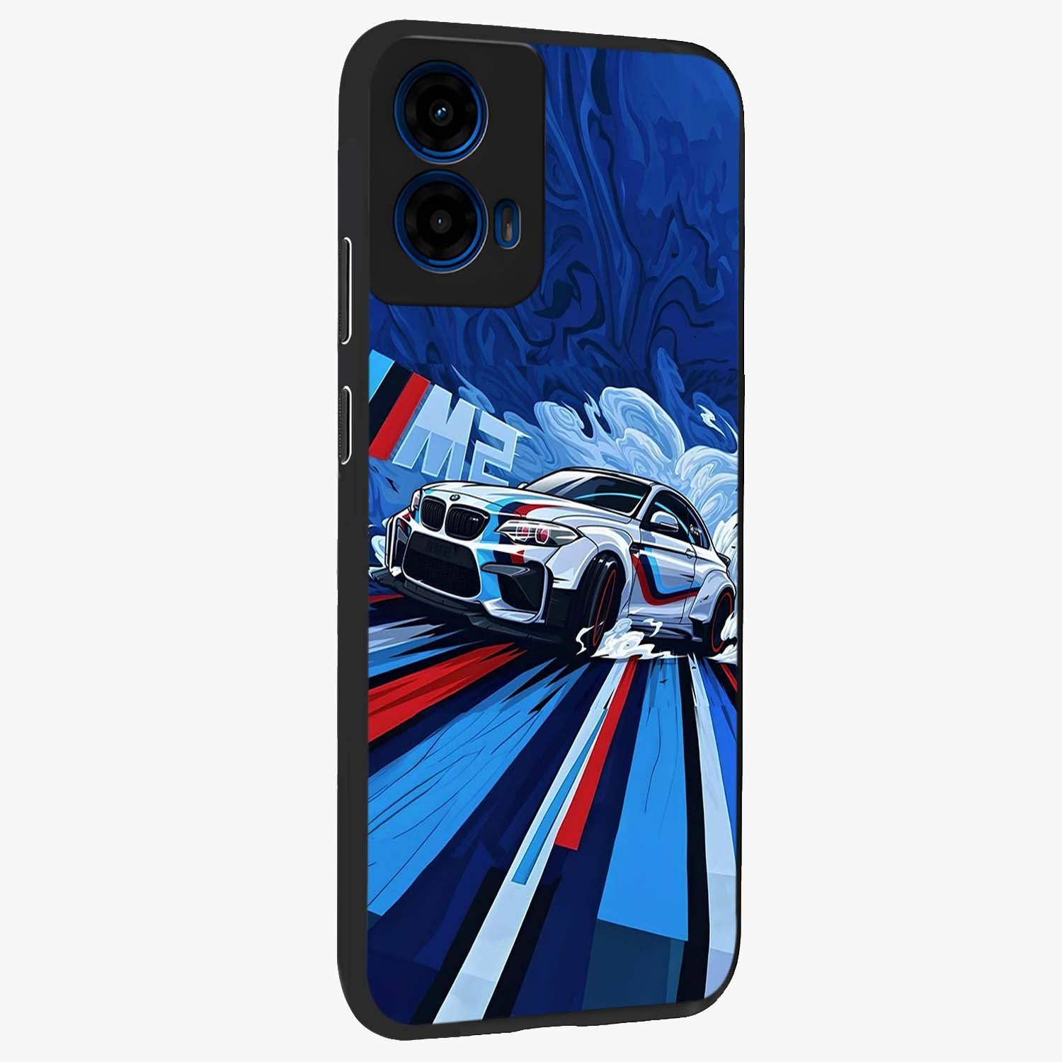 Drift Power Rush Glass Case upright view showcasing high speed racing artwork with bold automotive theme.