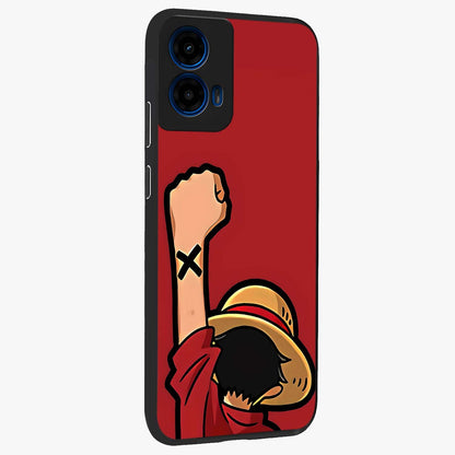 Luffy X Spirit Glass Case upright view showcasing striking anime artwork with adventurous character theme.