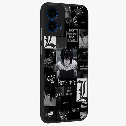Midnight Chaos Mind Glass Case upright view showcasing expressive abstract artwork with bold dark theme.