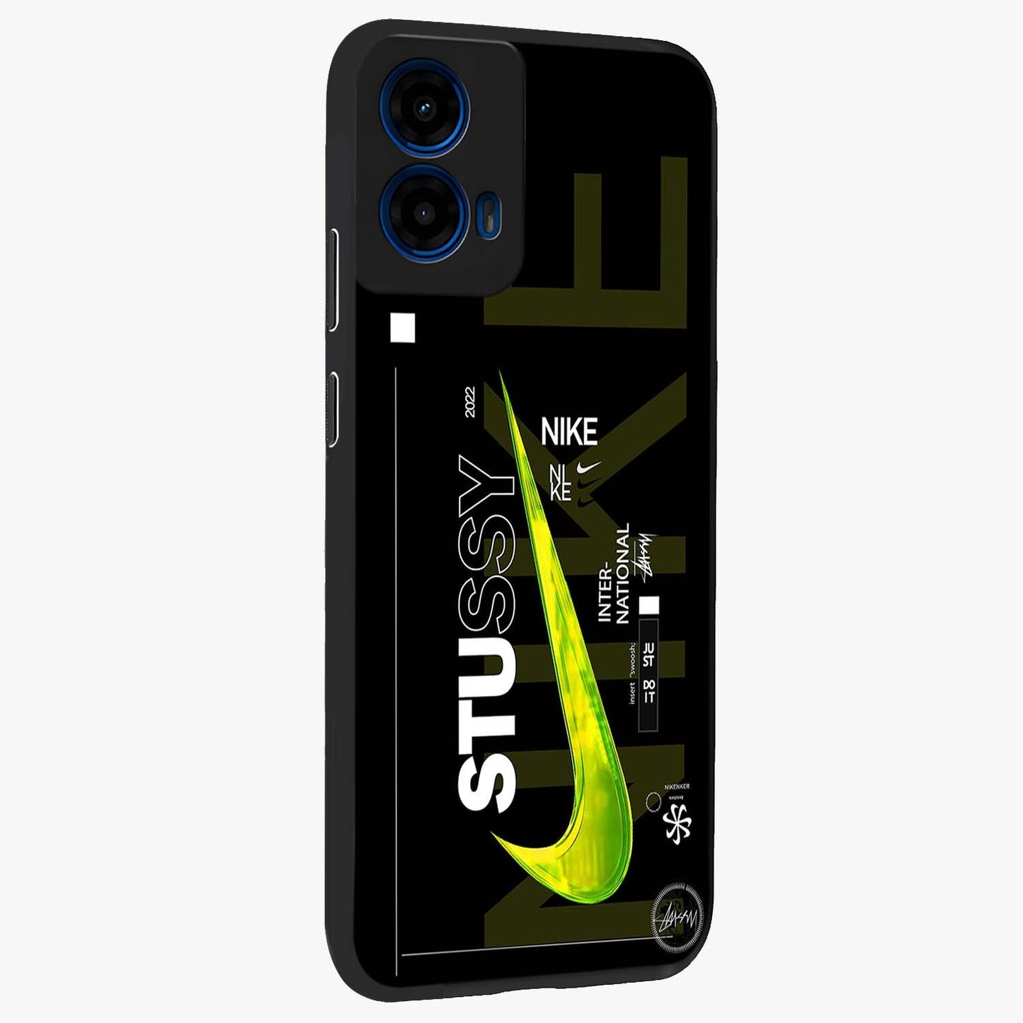 Neon Street Edition Glass Case upright view showcasing colorful neon artwork with modern street culture theme.