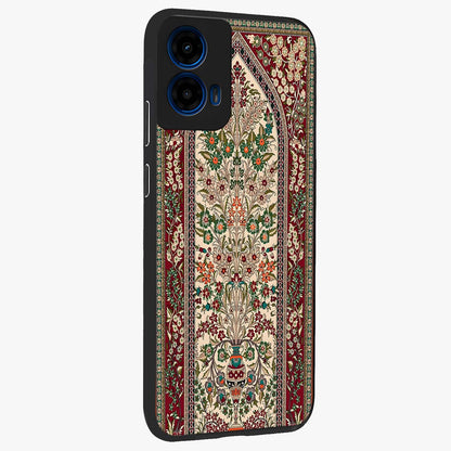 Persian Inspired Glass Case upright view showcasing decorative Persian artwork with rich heritage theme.