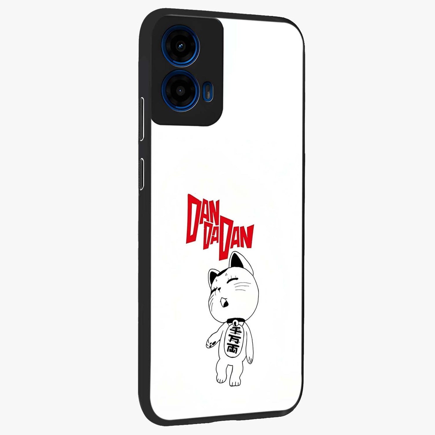 Playful Spirit Charm Glass Case upright view showcasing vibrant charm artwork with fun artistic theme.