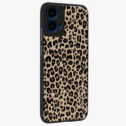 Savage Chic Pattern Glass Case upright view showcasing trendy decorative artwork with edgy fashion theme.