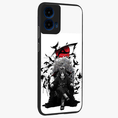 Uchiha Shadow Throne Glass Case upright view showcasing magical underwater galaxy artwork with vibrant cosmic theme.