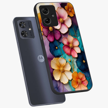 Artlyn Grace Flower Pattern Glass Case displayed in angled mockup highlighting delicate flower pattern design and smooth glass surface.