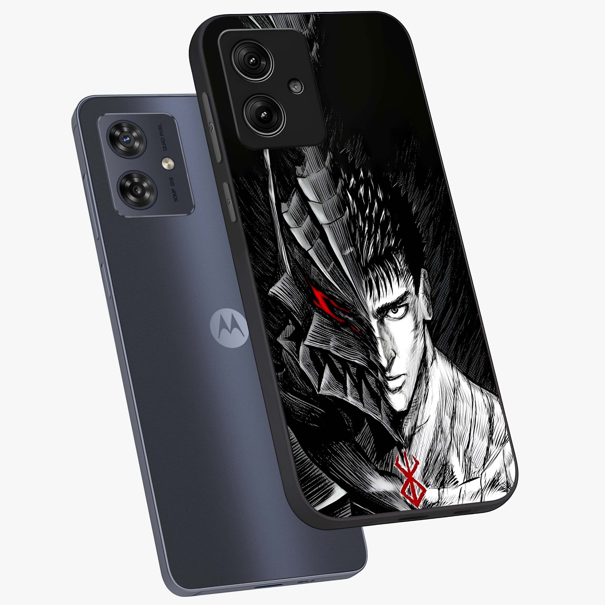 Berserker Blood Oath Glass Case displayed in angled mockup highlighting dark fantasy graphic design and powerful theme.