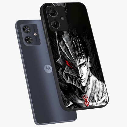 Berserker Blood Oath Glass Case displayed in angled mockup highlighting dark fantasy graphic design and powerful theme.