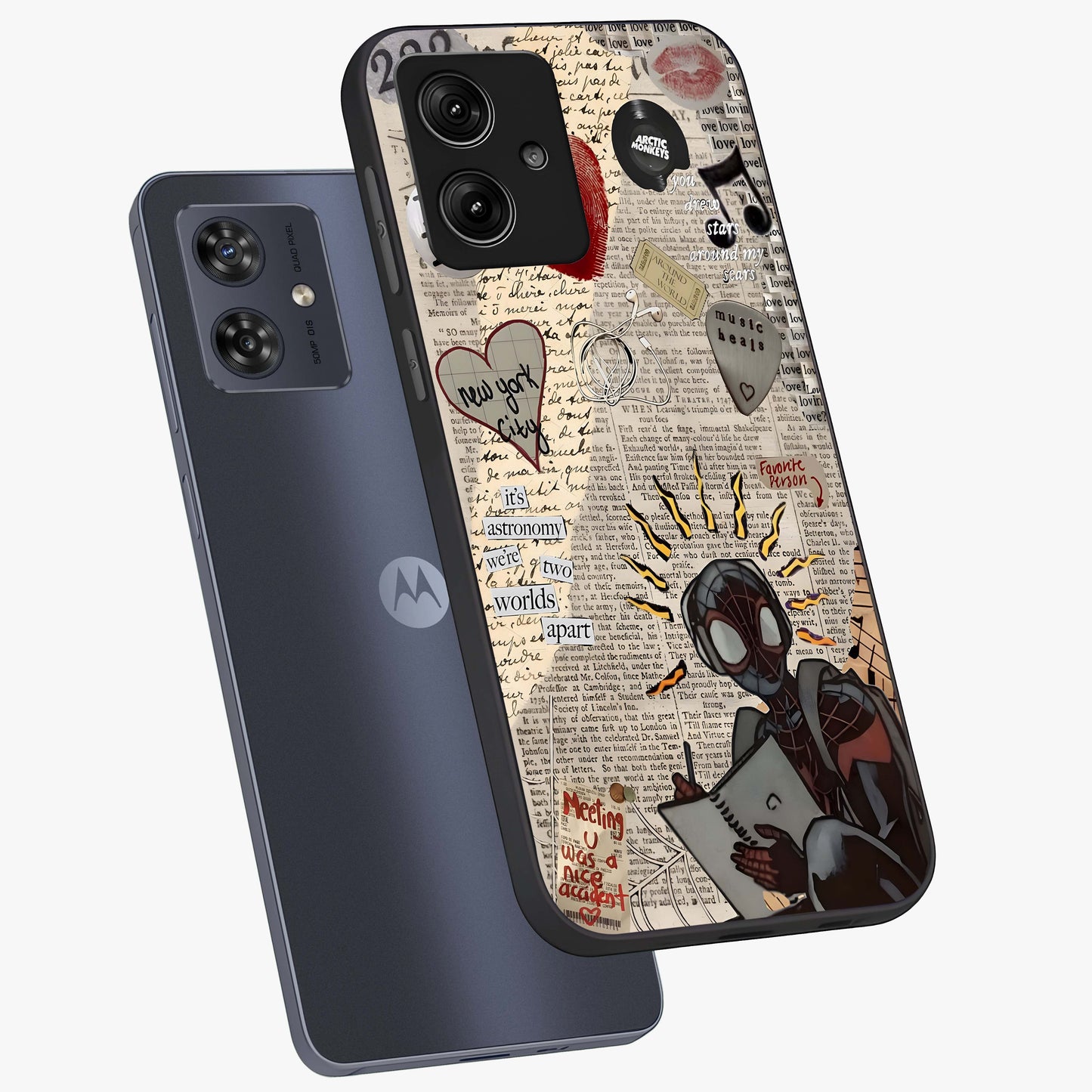 City Dream Sketch Glass Case displayed in angled mockup highlighting minimal city illustration with aesthetic sketch style.