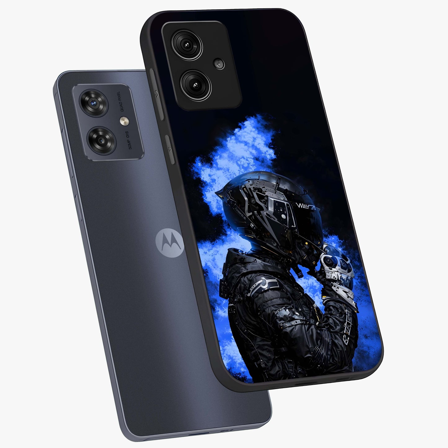 Cyber Sentinel Protocol Glass Case displayed in angled mockup highlighting digital cyber design with sci-fi aesthetic style.