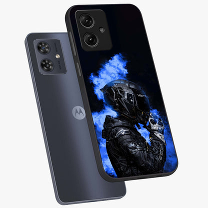 Cyber Sentinel Protocol Glass Case displayed in angled mockup highlighting digital cyber design with sci-fi aesthetic style.