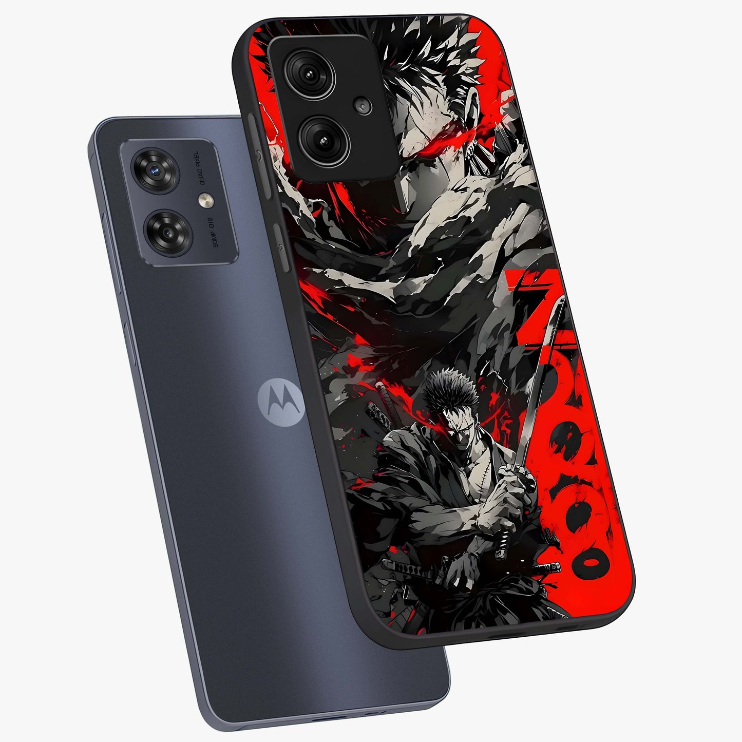 Demon Sword Resolve Glass Case displayed in angled mockup highlighting powerful demon sword illustration with dark fantasy aesthetic.
