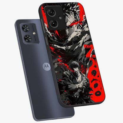 Demon Sword Resolve Glass Case displayed in angled mockup highlighting powerful demon sword illustration with dark fantasy aesthetic.