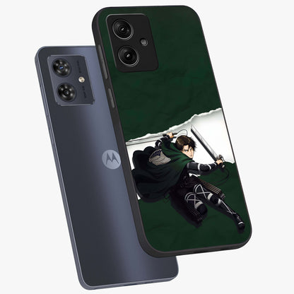 Emerald War Vanguard Glass Case displayed in angled mockup highlighting intense battle inspired design with emerald tone aesthetic.