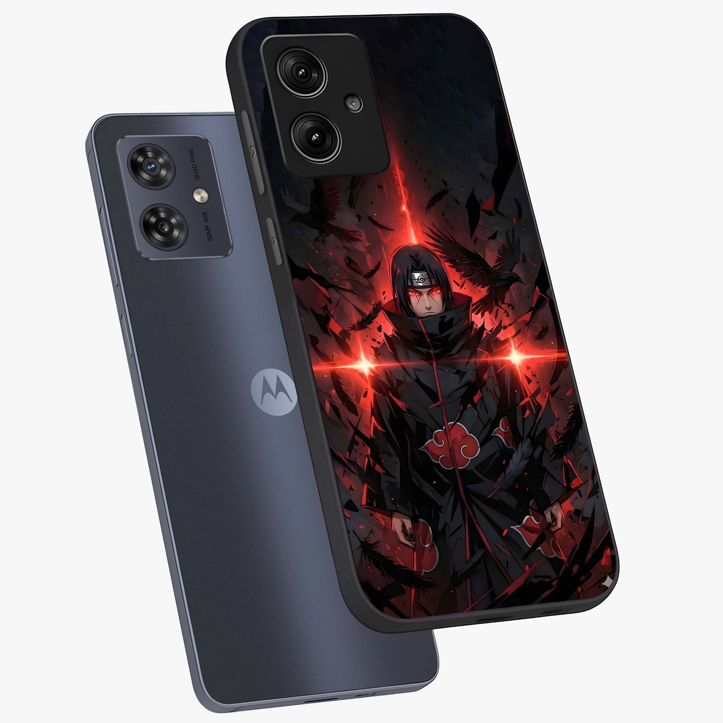 Focused Blade Discipline Glass Case displayed in angled mockup highlighting clean minimal text artwork with modern aesthetic style.