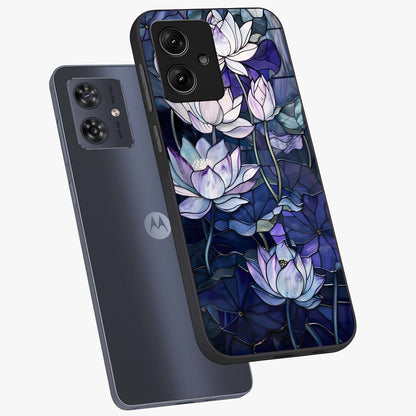 Gloss Petal Rush Glass Case displayed in angled mockup highlighting vibrant petal design with elegant floral aesthetic.
