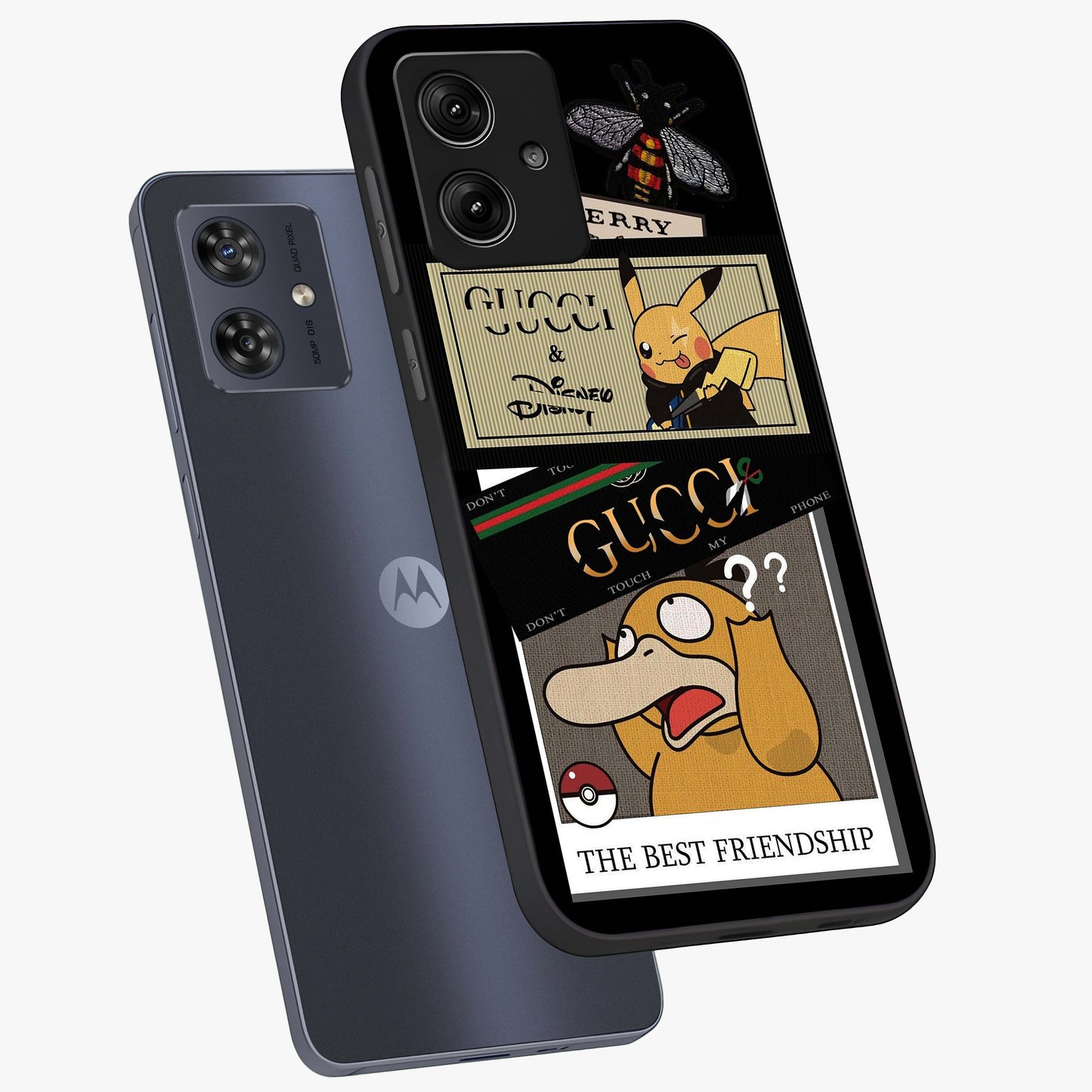 Gucci Play Mashup Glass Case displayed in angled mockup highlighting stylish fashion mashup design with bold aesthetic.