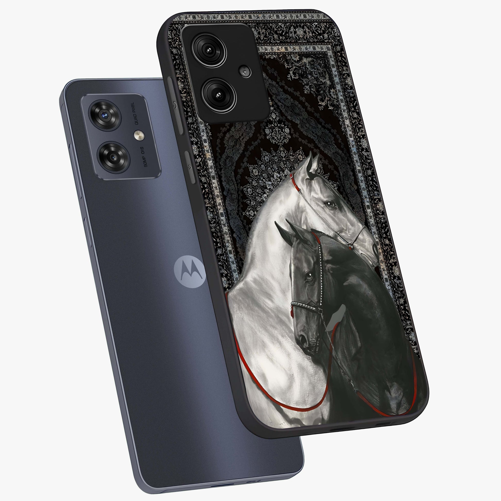 Majestic Ride Legacy Glass Case displayed in angled mockup highlighting sleek vehicle design with bold racing aesthetic.
