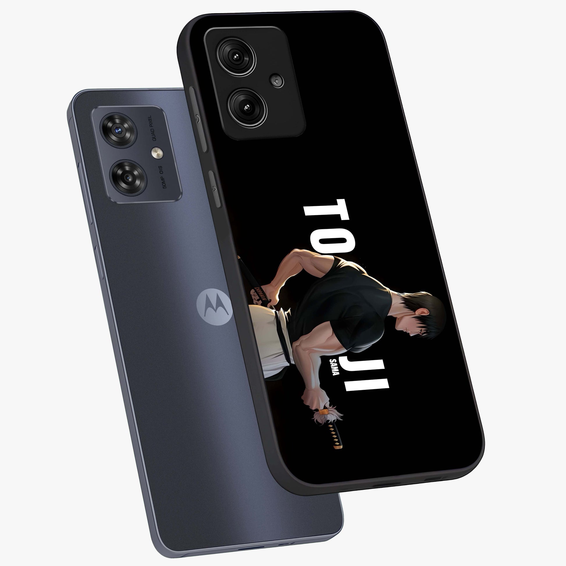 Midnight Blade Resolve Glass Case displayed in angled mockup highlighting powerful blade illustration with dramatic dark aesthetic.