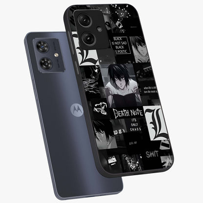 Midnight Chaos Mind Glass Case displayed in angled mockup highlighting chaotic artistic design with dramatic midnight aesthetic.