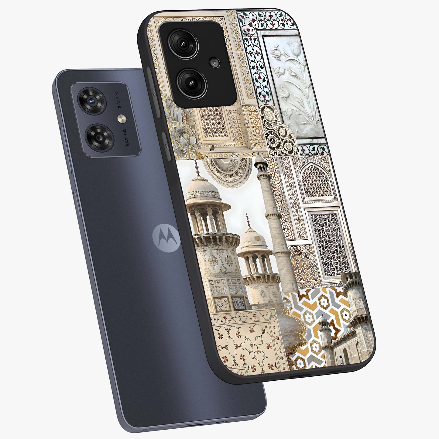 Mughal Marble Legacy Glass Case displayed in angled mockup highlighting elegant heritage marble artwork with royal aesthetic.