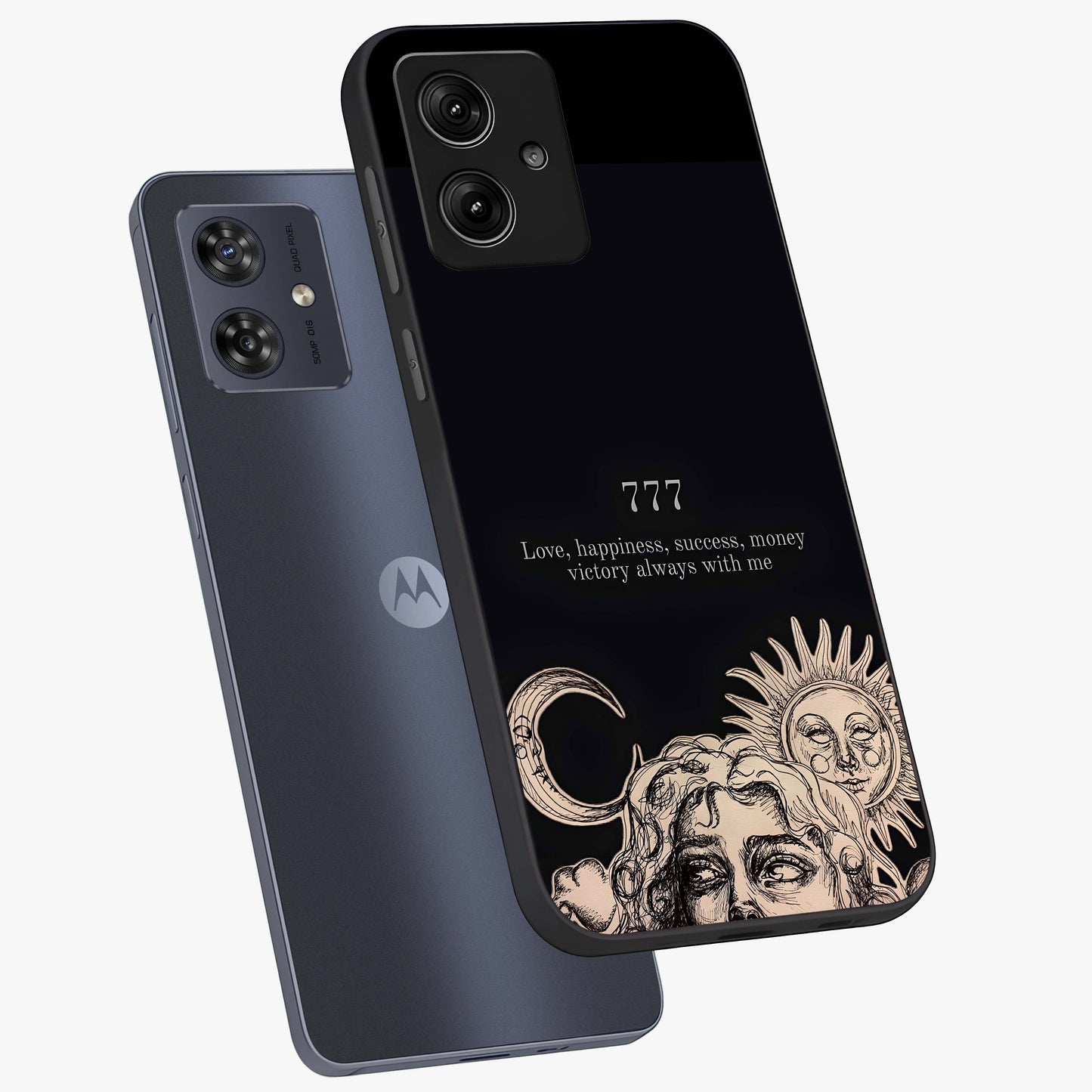 Mystic Victory Aura Glass Case displayed in angled mockup highlighting energetic aura design with bold mystical aesthetic.