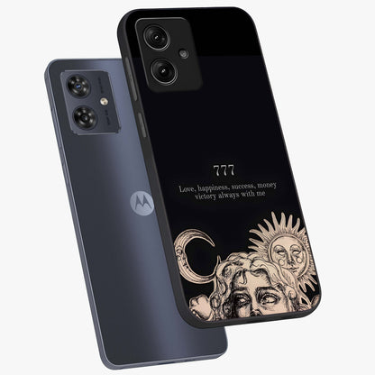 Mystic Victory Aura Glass Case displayed in angled mockup highlighting energetic aura design with bold mystical aesthetic.